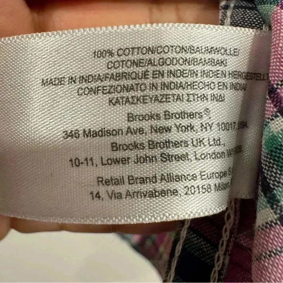 Brooks Brothers The Original Polo Shirt Regular Fit Button Up Shirt Plaid L - Picture 8 of 8